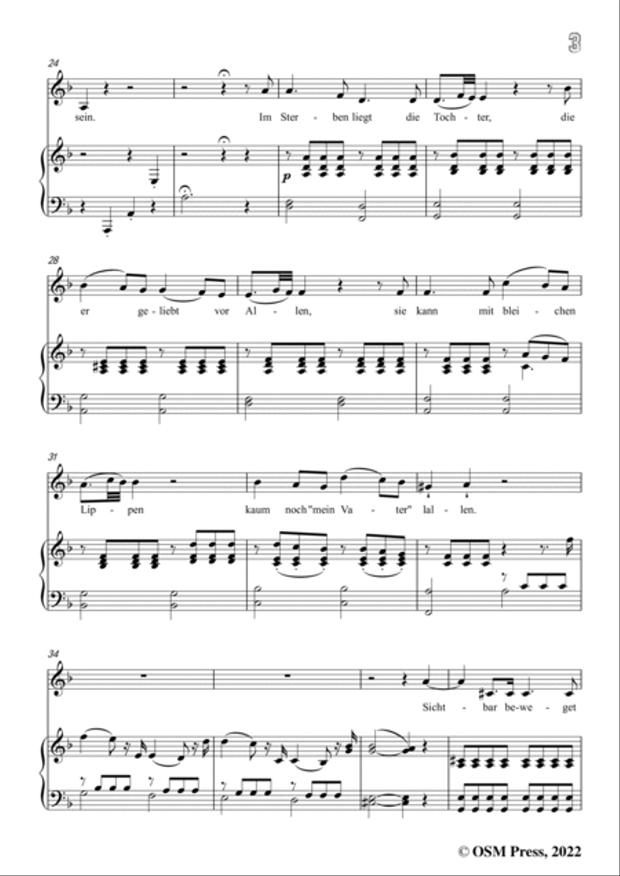 Loewe-Der selt'ne Beter,in d minor,Op.141,for Voice and Piano Voice Solo scores gallery preview page 5