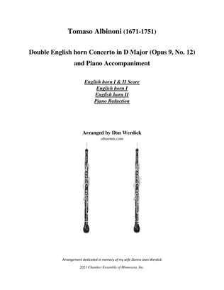 Double English horn Concerto in D Major, Op. 9 No. 12