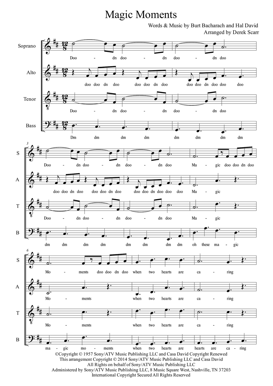 Magic Moments Magic Moments 4-Part scores gallery preview page 1