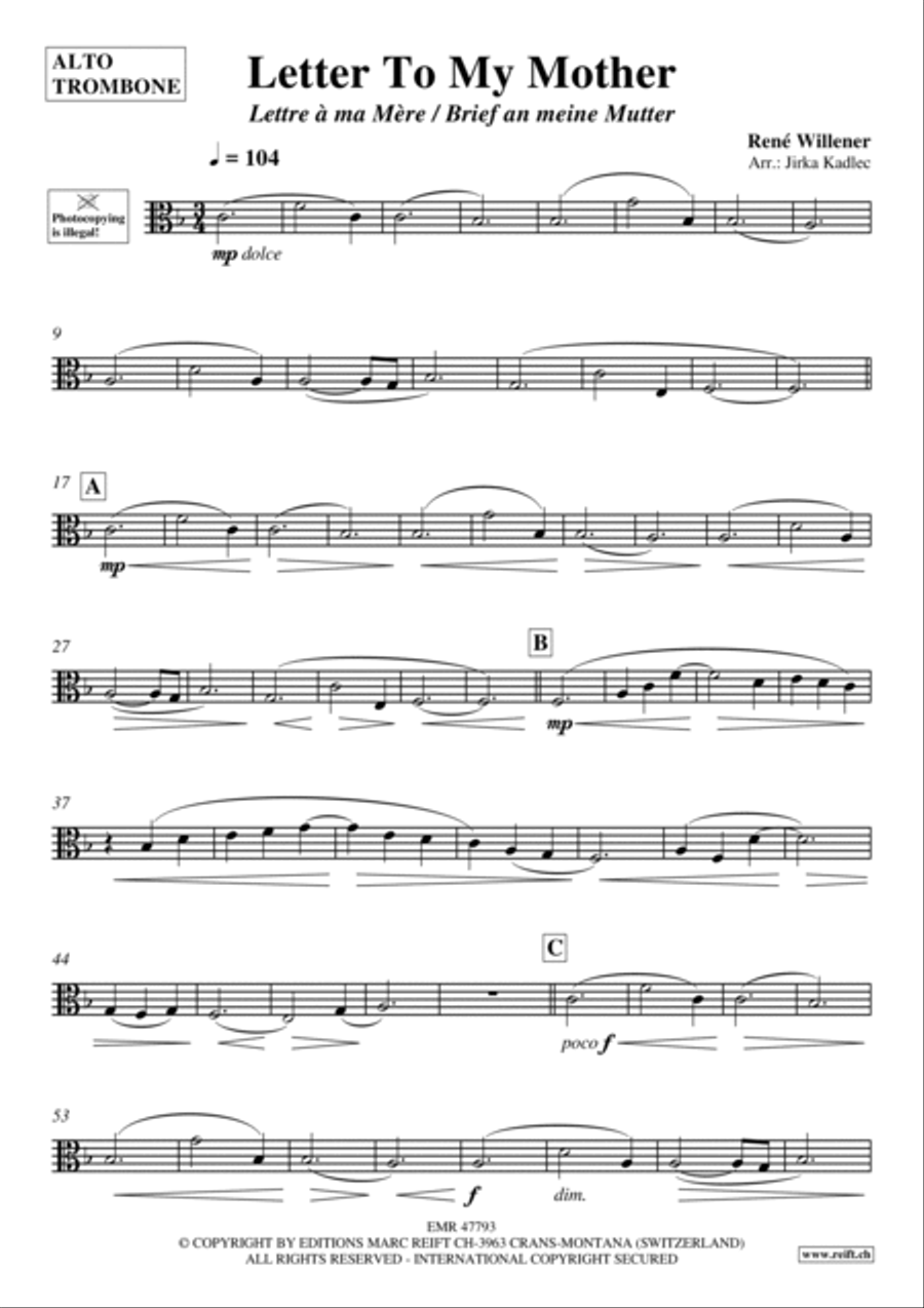 Letter To My Mother Piano Accompaniment scores gallery preview page 3