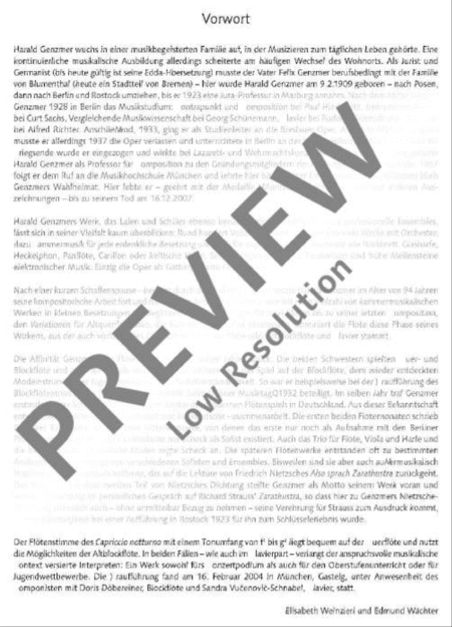 Capriccio notturno Flute scores gallery preview page 2
