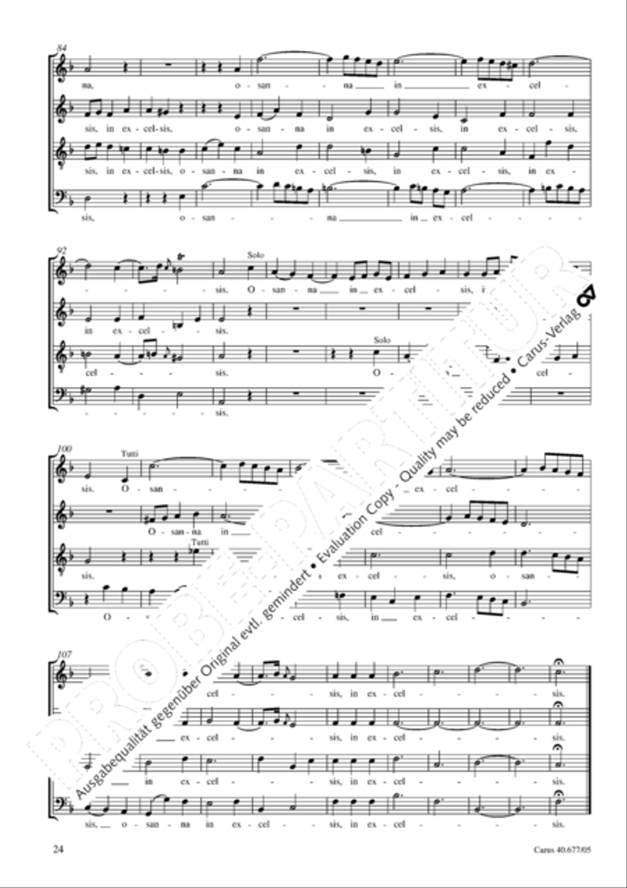 Mass in F major 4-Part scores gallery preview page 25