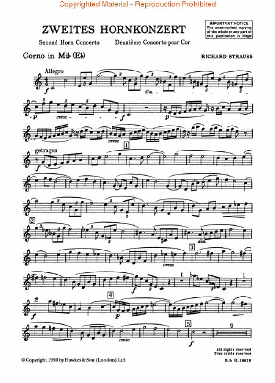 Horn Concerto No. 2 in E-Flat Major Orchestra scores gallery preview page 4
