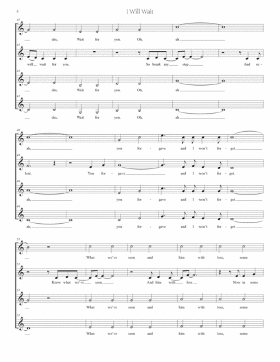 I Will Wait SSAA scores gallery preview page 4