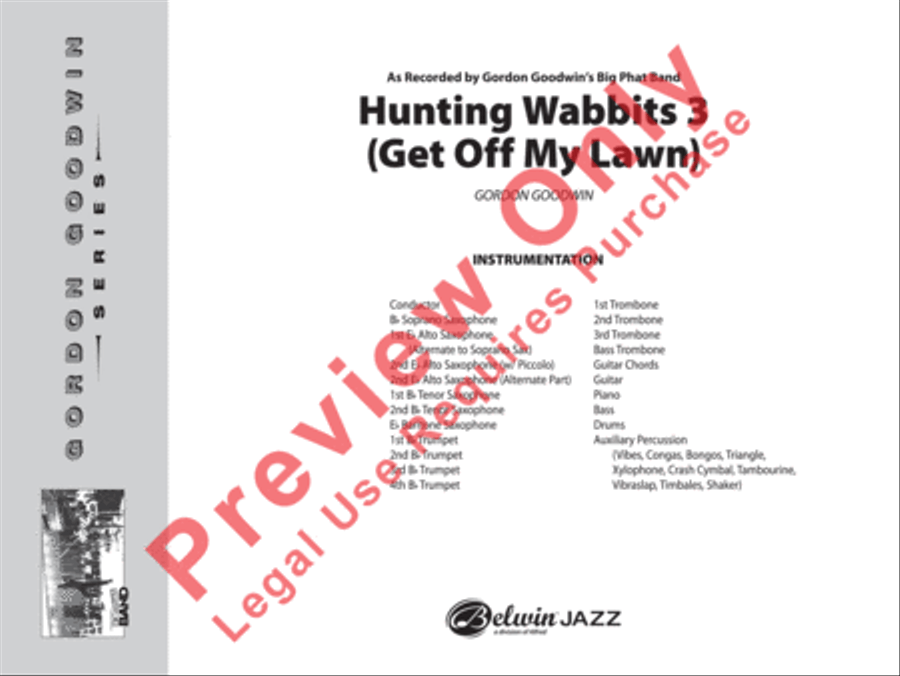 Hunting Wabbits 3 (Get Off My Lawn) Jazz Ensemble scores gallery preview page 2
