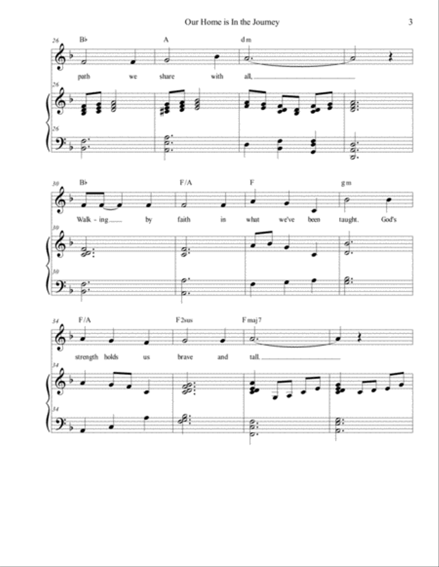 Our Home is in the Journey Voice Solo scores gallery preview page 3