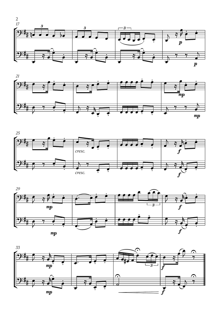 Georges Bizet - Habanera (from Carmen) (for Cello and Bassoon) Bassoon scores gallery preview page 2