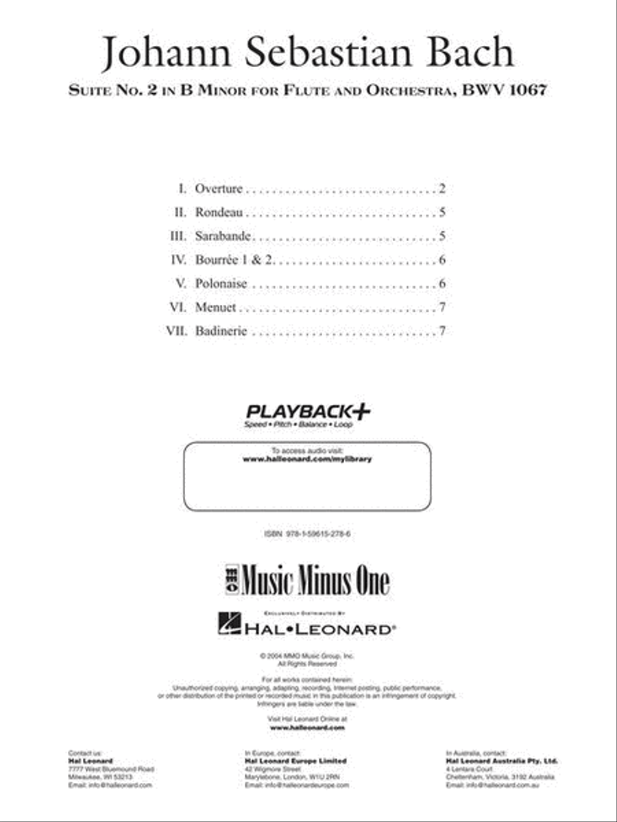 J.S. Bach – Suite No. 2 for Flute & Orchestra B Minor, BWV1067 Flute scores gallery preview page 3