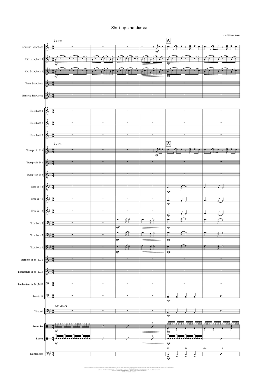 Shut Up And Dance Concert Band scores gallery preview page 2