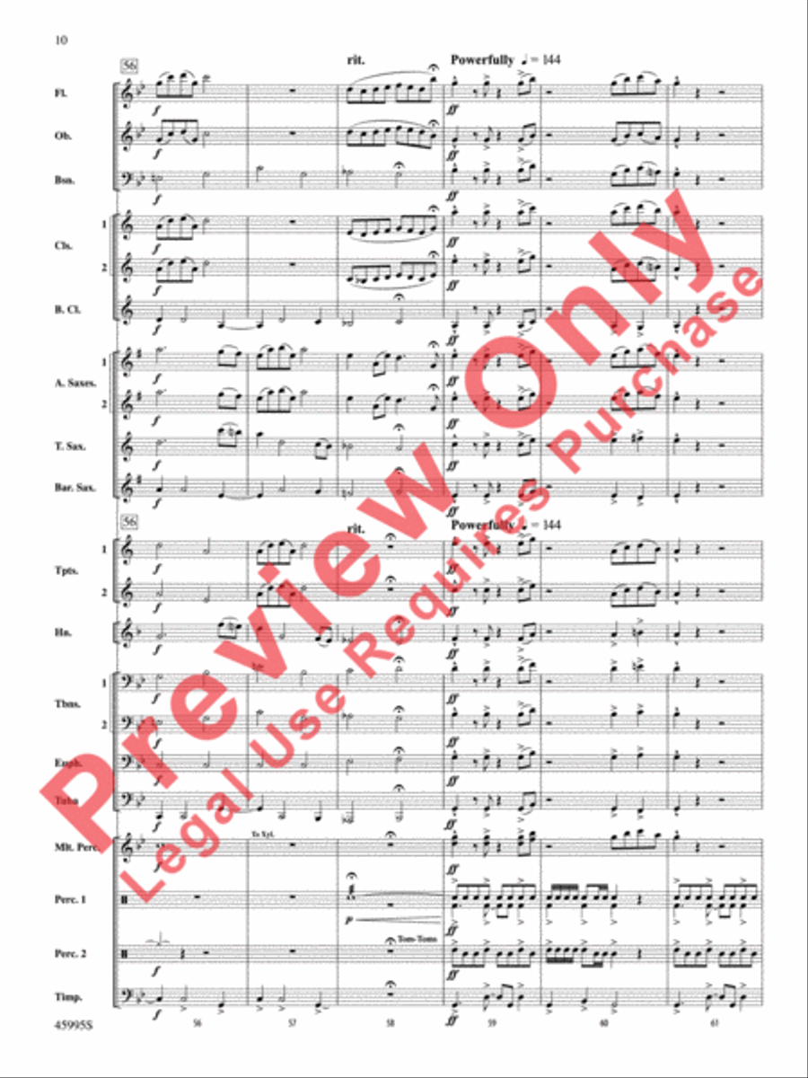 Kaboom! Kaboom! Concert Band scores gallery preview page 11