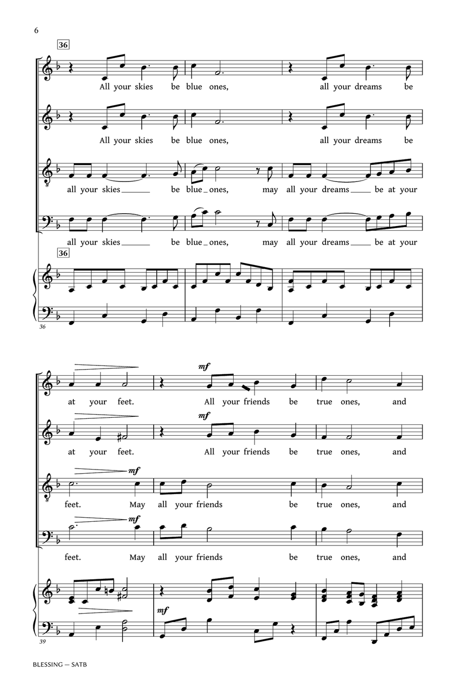 Blessing 4-Part scores gallery preview page 6