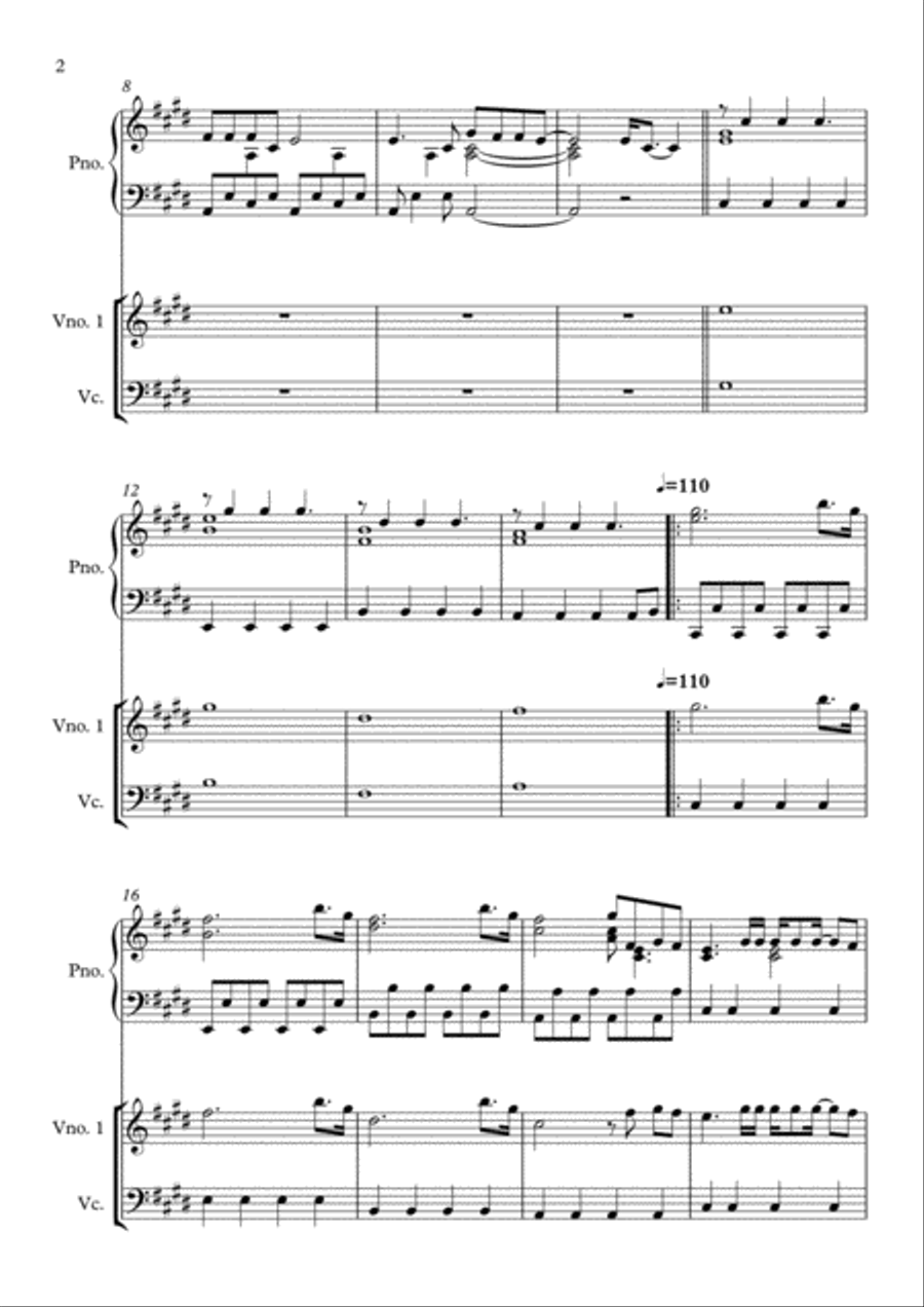 Counting Stars Counting Stars Piano Trio scores gallery preview page 3