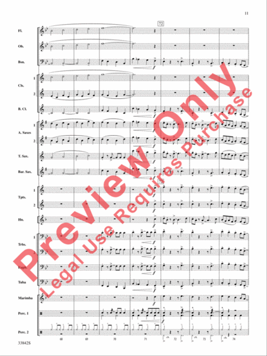 The Good King Swings! Concert Band scores gallery preview page 12
