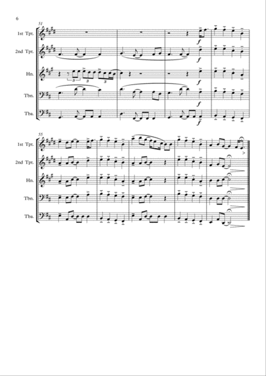 Thinking Out Loud Brass Ensemble scores gallery preview page 6