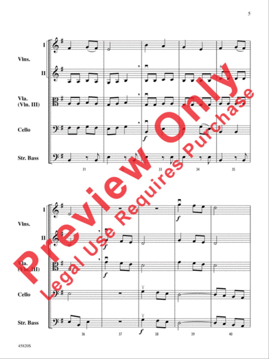 Christmas in a Minute and a Half String Orchestra scores gallery preview page 5