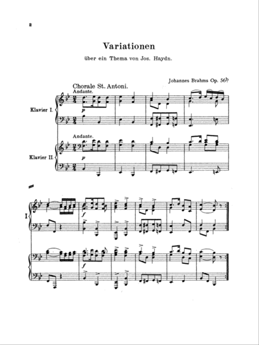 Variations on a Theme of Haydn, Op. 56B (Original) Small Ensemble scores gallery preview page 3