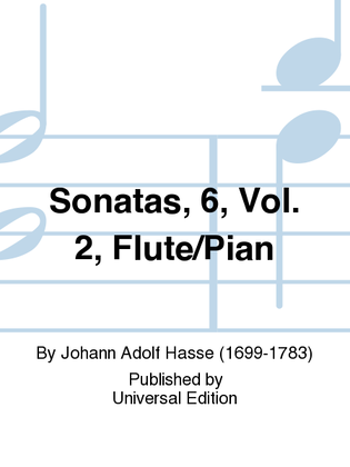 Book cover for Sonatas, 6, Vol. 2, Flute/Pian