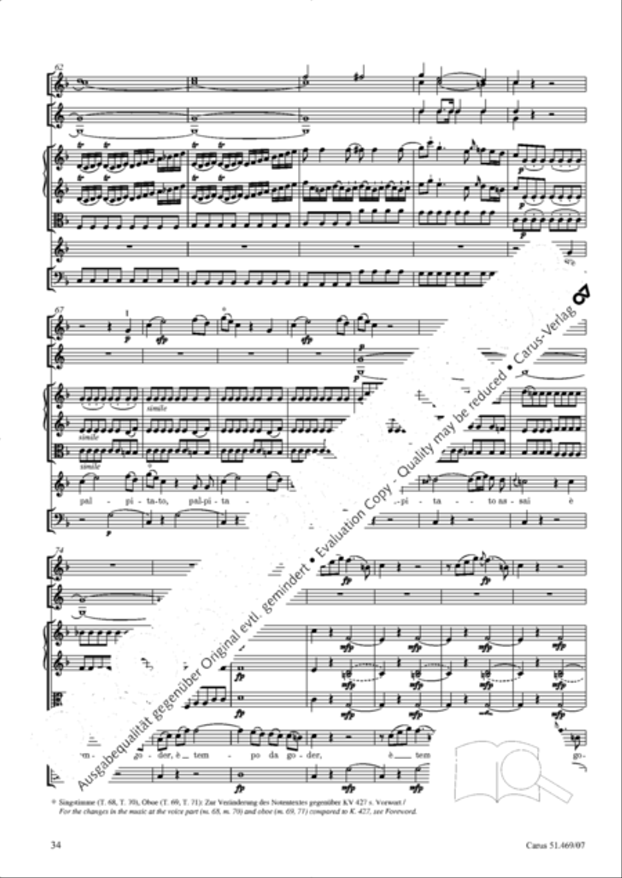 Davide penitente 4-Part scores gallery preview page 47