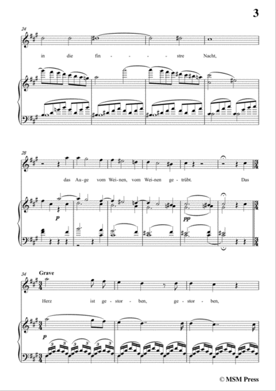 Schubert-Des Mädchens Klage(Version I),in f sharp minor,D.6,for Voice and Piano Voice Solo scores gallery preview page 5