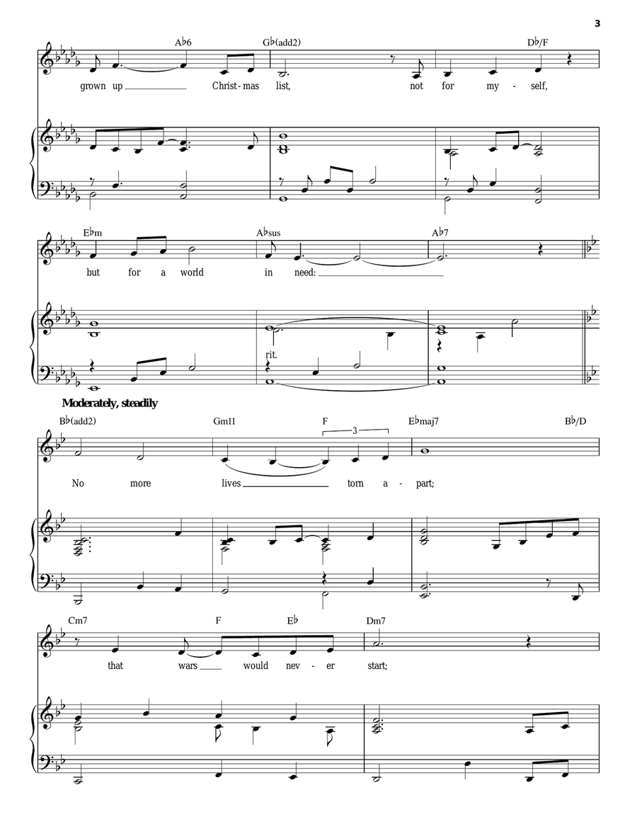 Grown-Up Christmas List Piano, Vocal scores gallery preview page 3