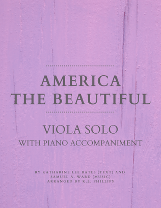Book cover for America the Beautiful - Viola Solo with Piano Accompaniment