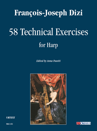 Book cover for 58 Technical Exercises for Harp