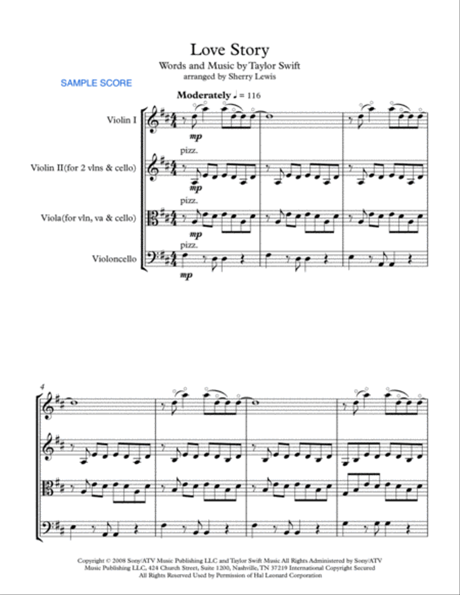 Love Story String Trio scores gallery preview page 3