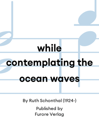 Book cover for while contemplating the ocean waves