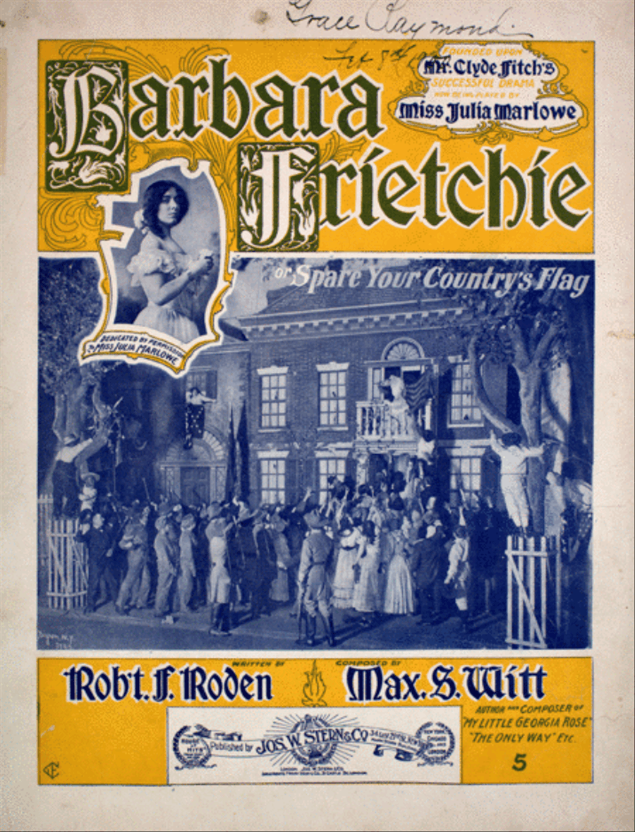 Barbara Frietchie, or Spare Your Country's Flag Voice scores gallery preview page 1