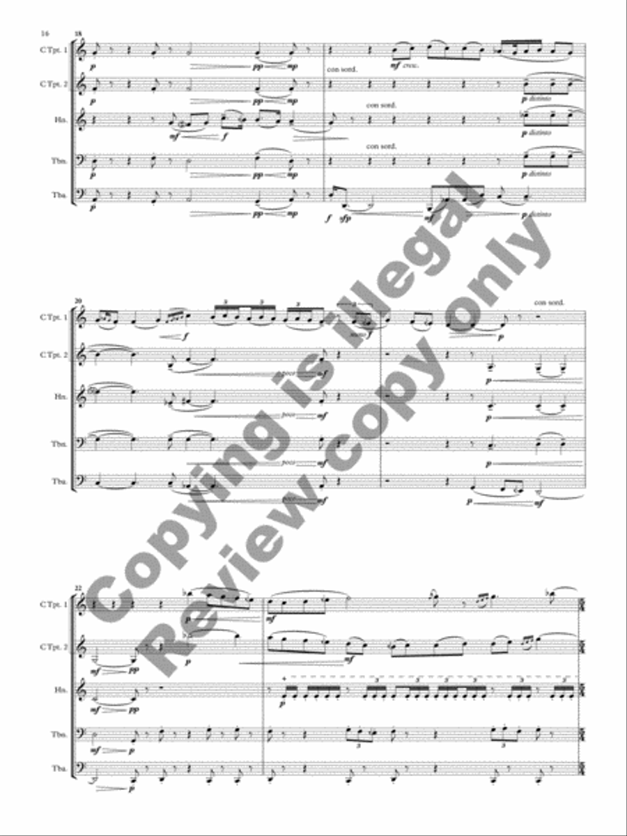 Tesserae Brass Quintet scores gallery preview page 12
