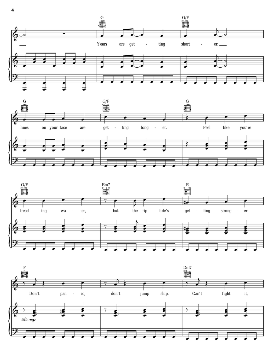 30/90 (from tick, tick... BOOM!) Guitar scores gallery preview page 4