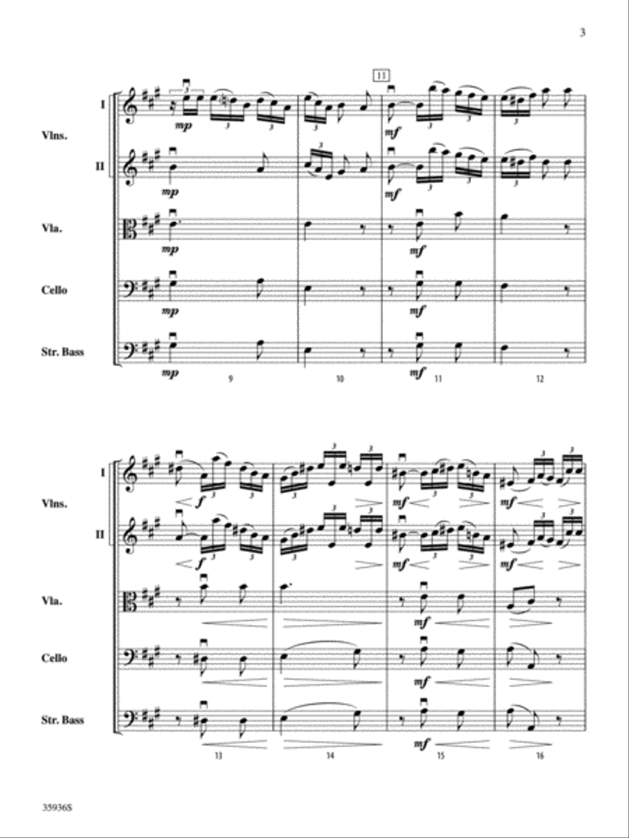 Adagio (from the Farewell Symphony) String Orchestra scores gallery preview page 3