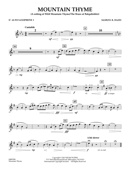 Mountain Thyme - Eb Alto Saxophone 1