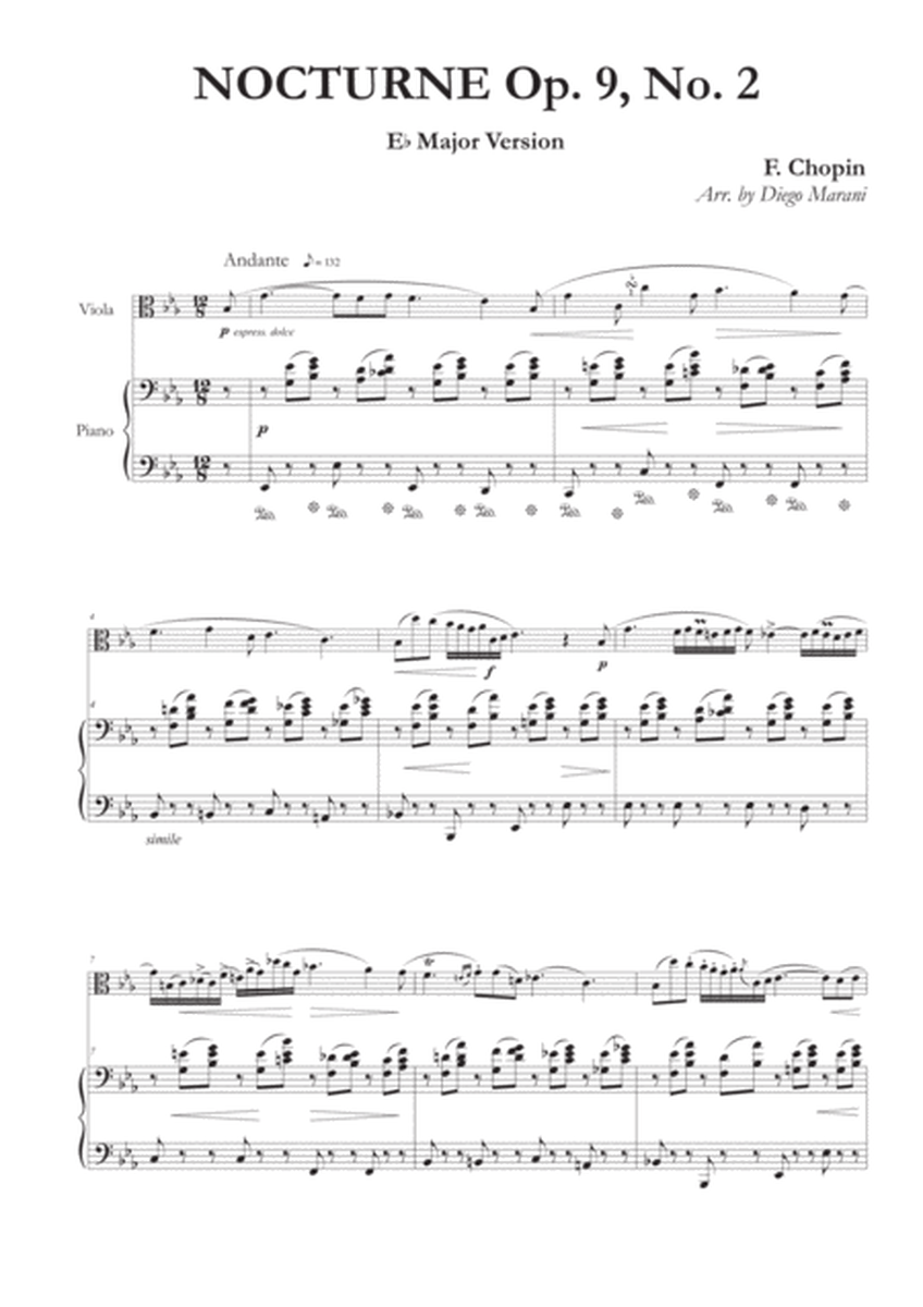 Nocturne Op. 9, No. 2 for Viola and Piano image number null
