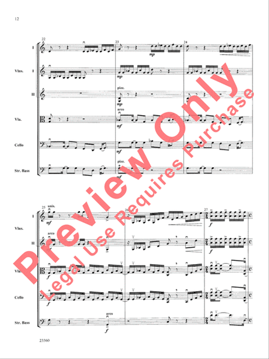 Folk Tune Air and Fiddler's Fury String Orchestra scores gallery preview page 13