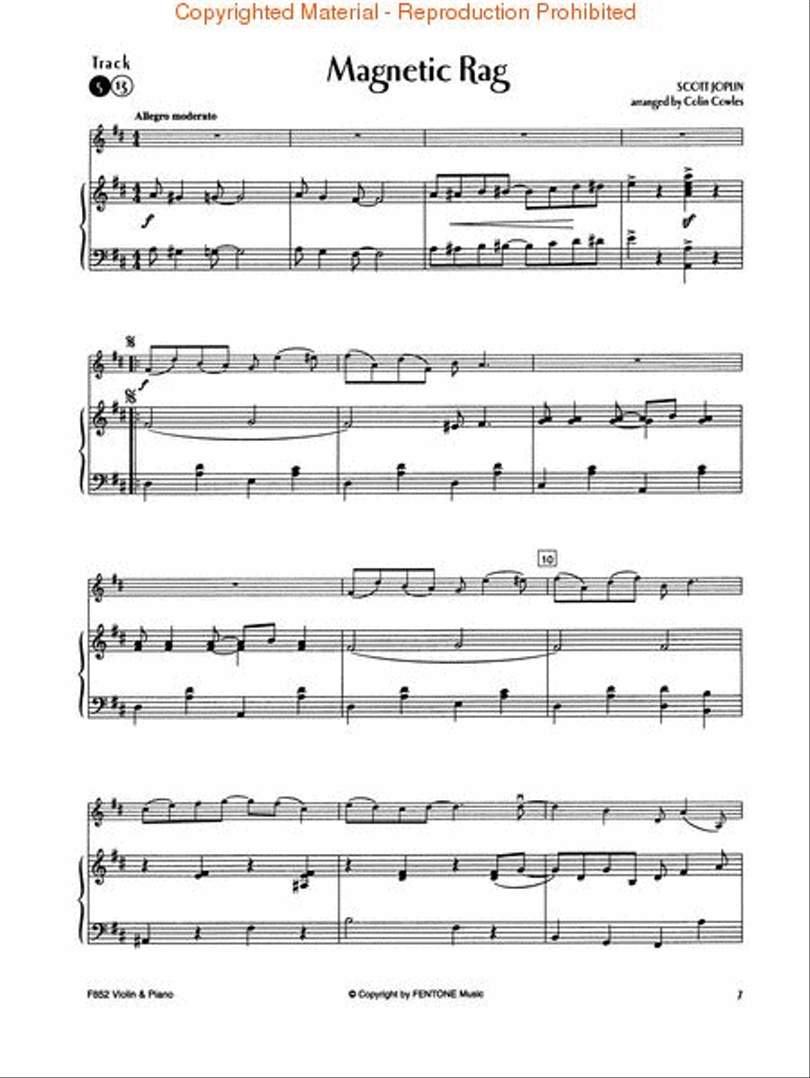 Ragtime Favourites by Scott Joplin Violin scores gallery preview page 2