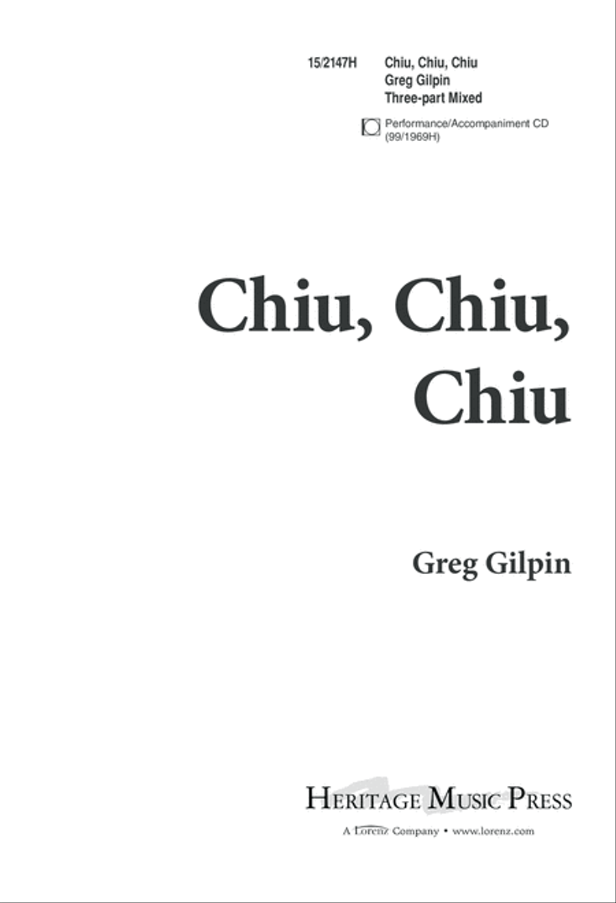 Book cover for Chíu, Chíu, Chíu