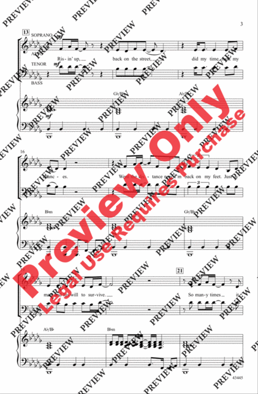 Eye of the Tiger 4-Part scores gallery preview page 3