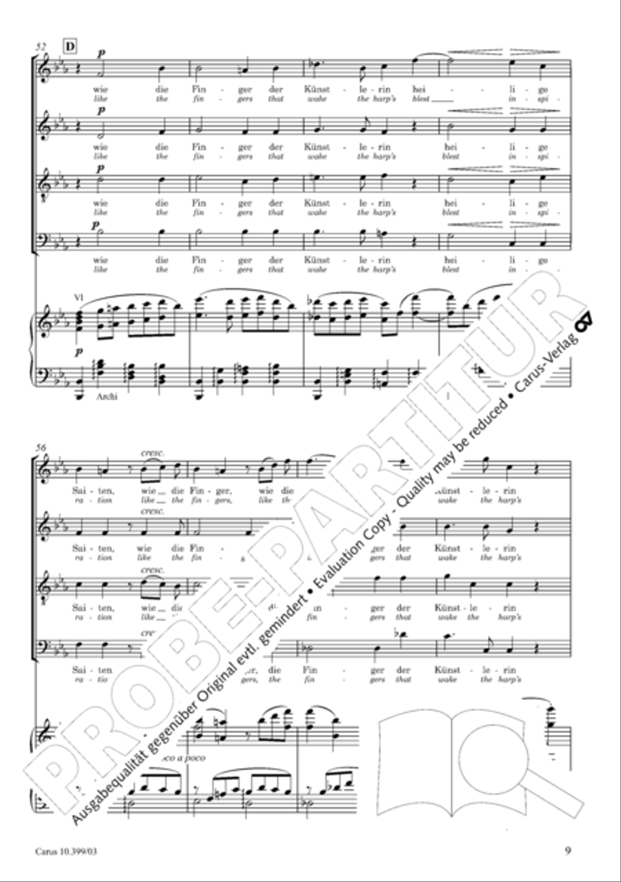 Schicksalslied, Op. 54 4-Part scores gallery preview page 10
