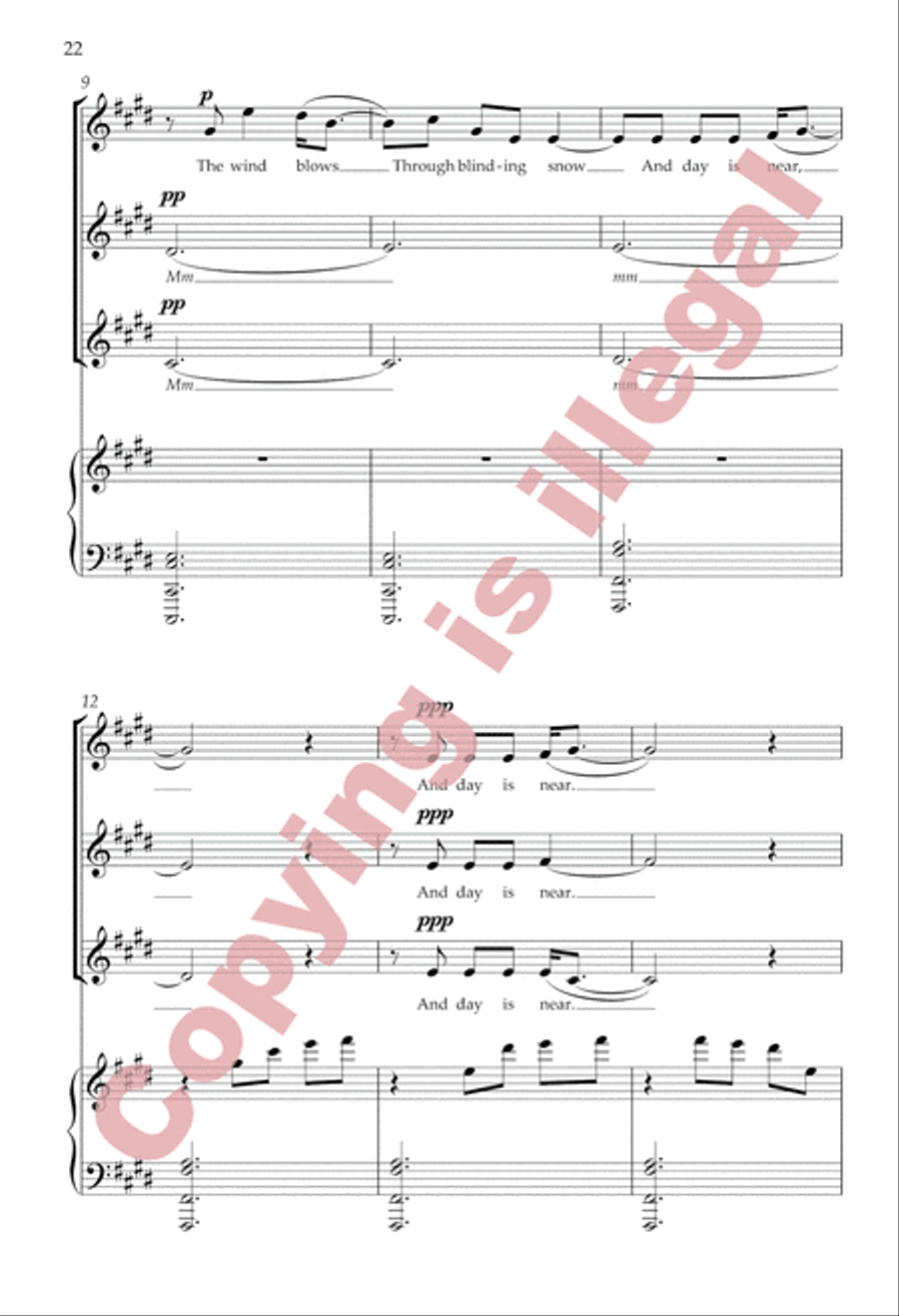 Winter Lullabies (Choral Score) SA scores gallery preview page 14