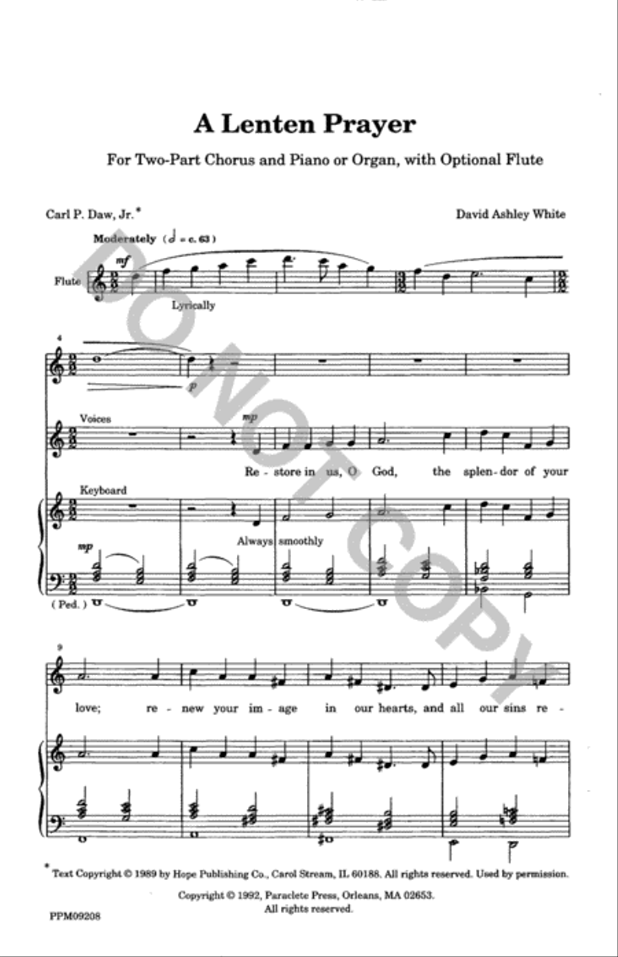 A Lenten Prayer A Lenten Prayer 2-Part scores gallery preview page 2
