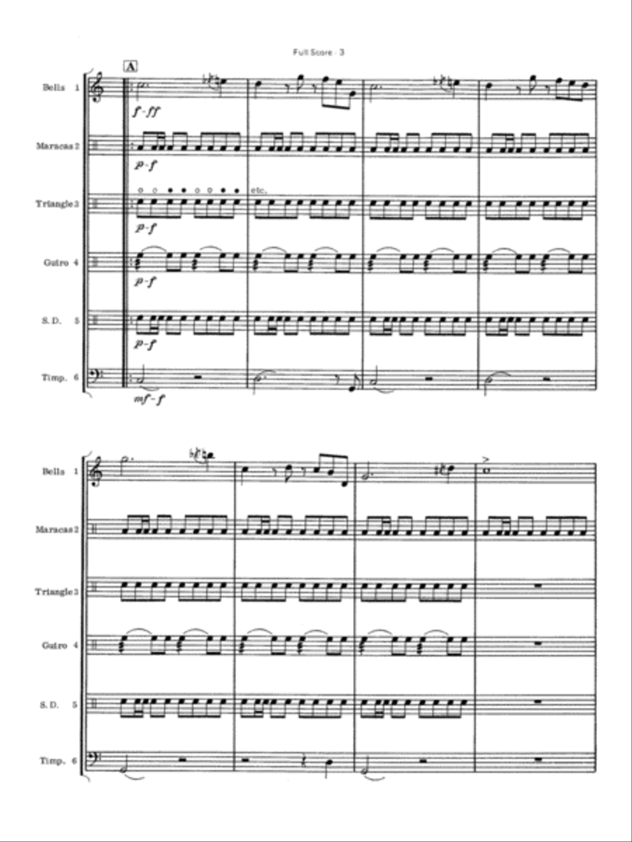 Latin Fantasy: Score Latin Fantasy: Score Percussion Ensemble scores gallery preview page 4