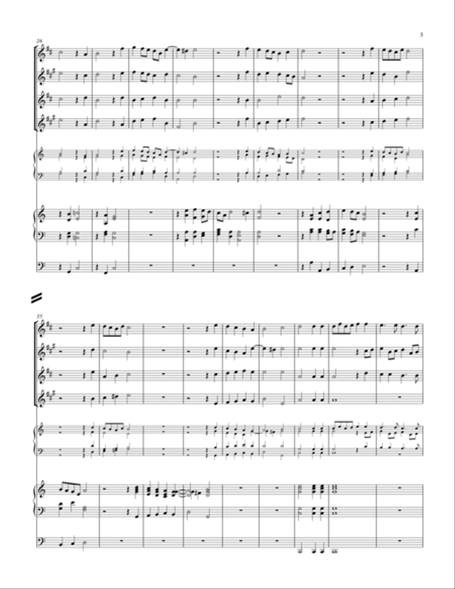 Canzon Vigesimanona à8 (Sax Quartet and Organ) Piano Quartet scores gallery preview page 3