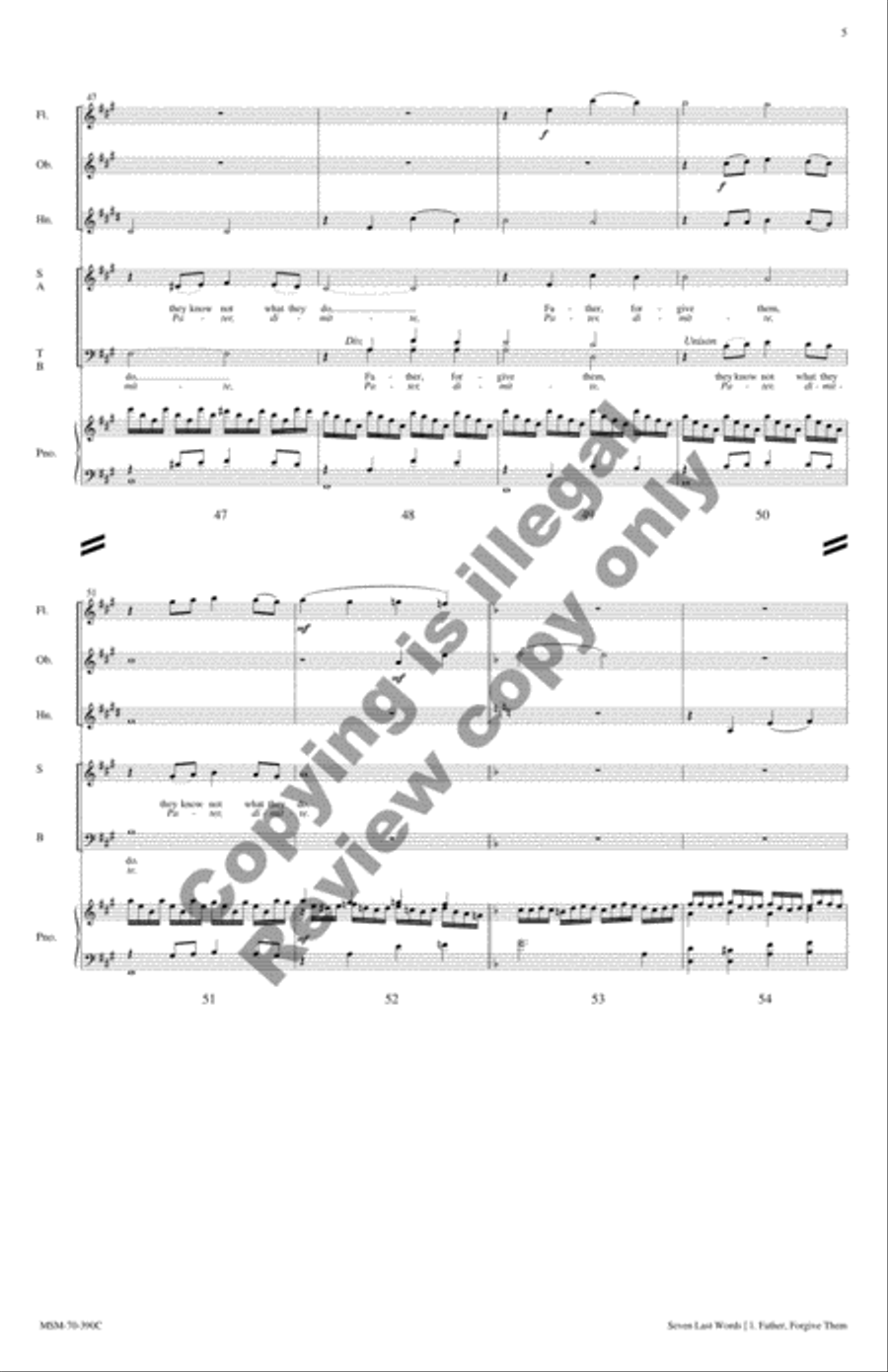 Seven Last Words (Chamber Ensemble Score) Choir scores gallery preview page 30
