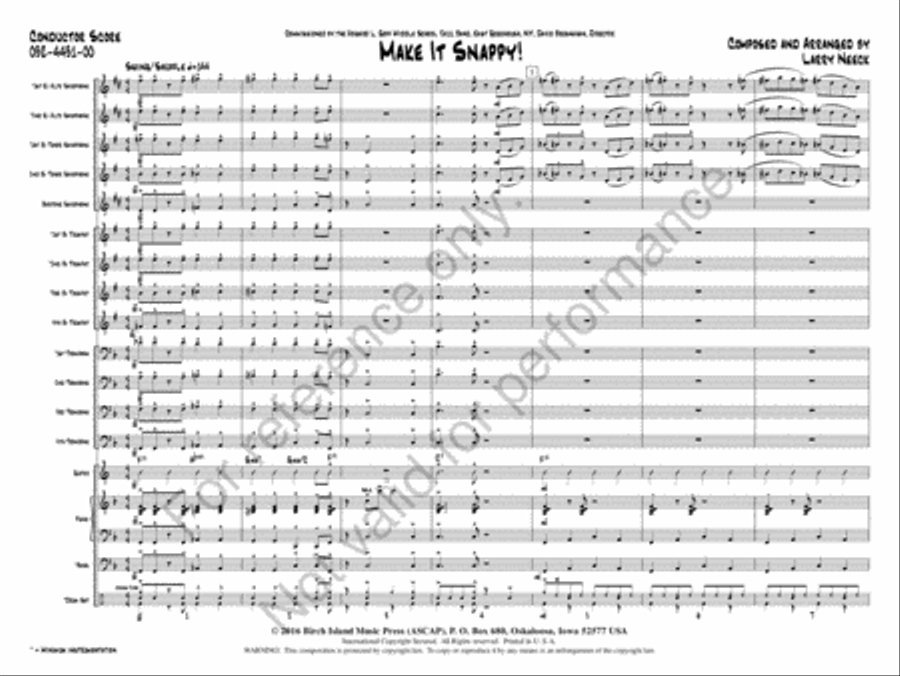 Make It Snappy! Jazz Ensemble scores gallery preview page 2