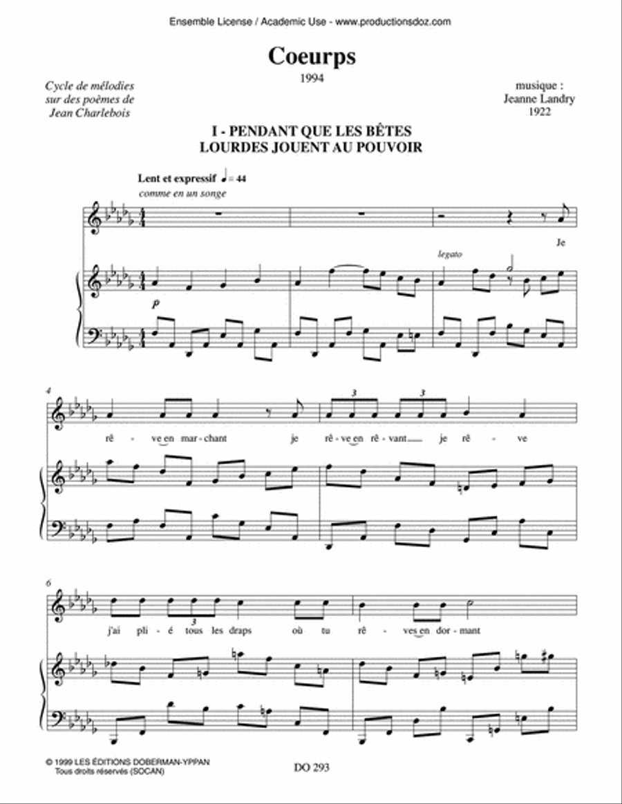 Coeurps Voice Solo scores gallery preview page 3