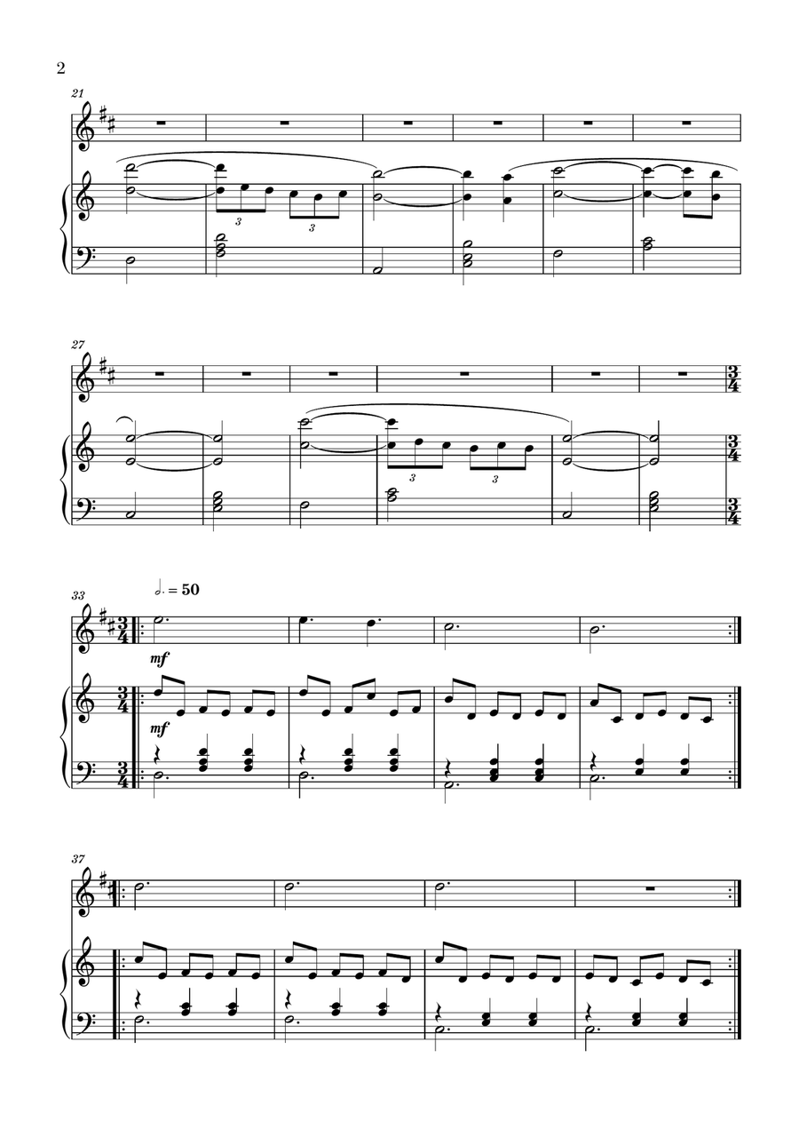 La Valse D'amelie La Valse D'amelie Woodwind Duet scores gallery preview page 2