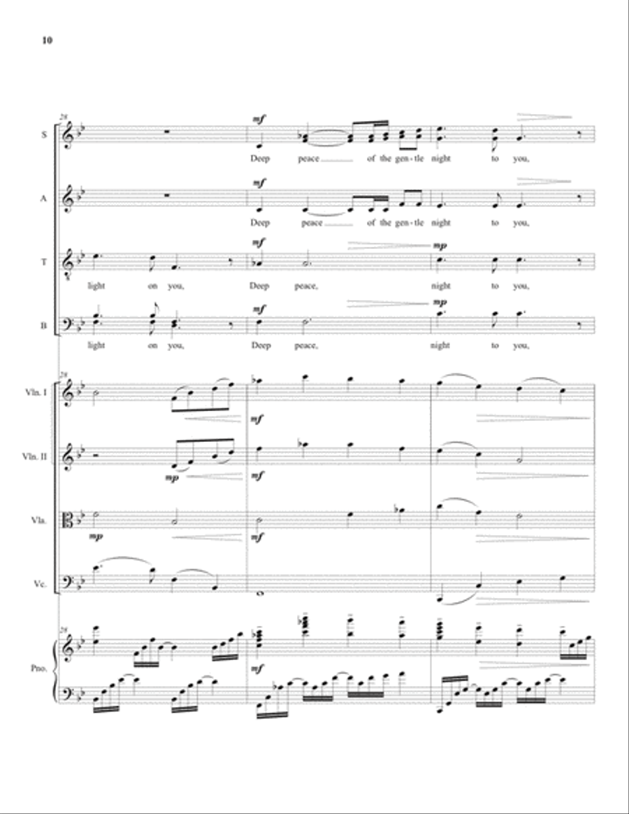 Deep Peace - Full Score and Parts Cello scores gallery preview page 11