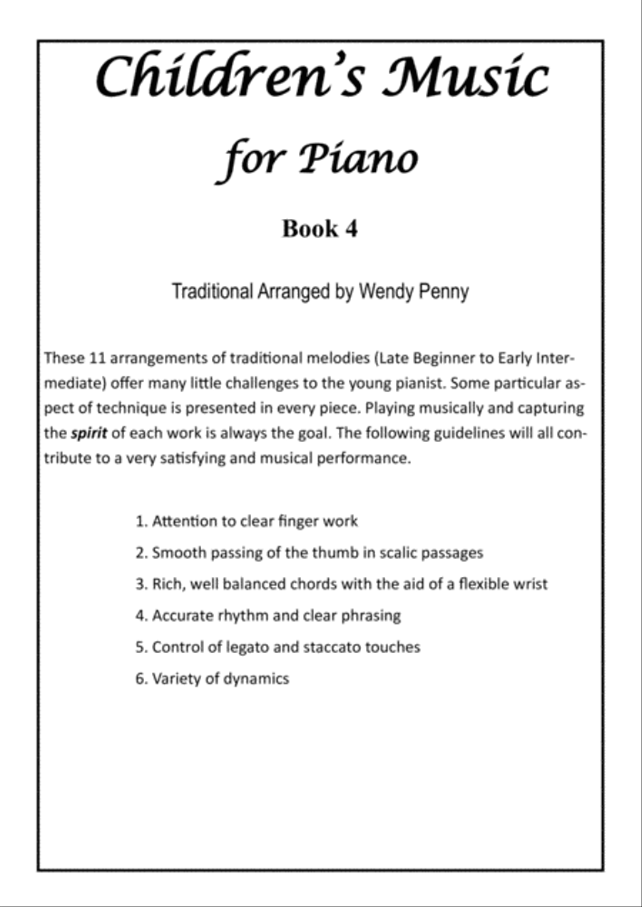 Children's Music for Piano Book 4 Piano Method scores gallery preview page 2