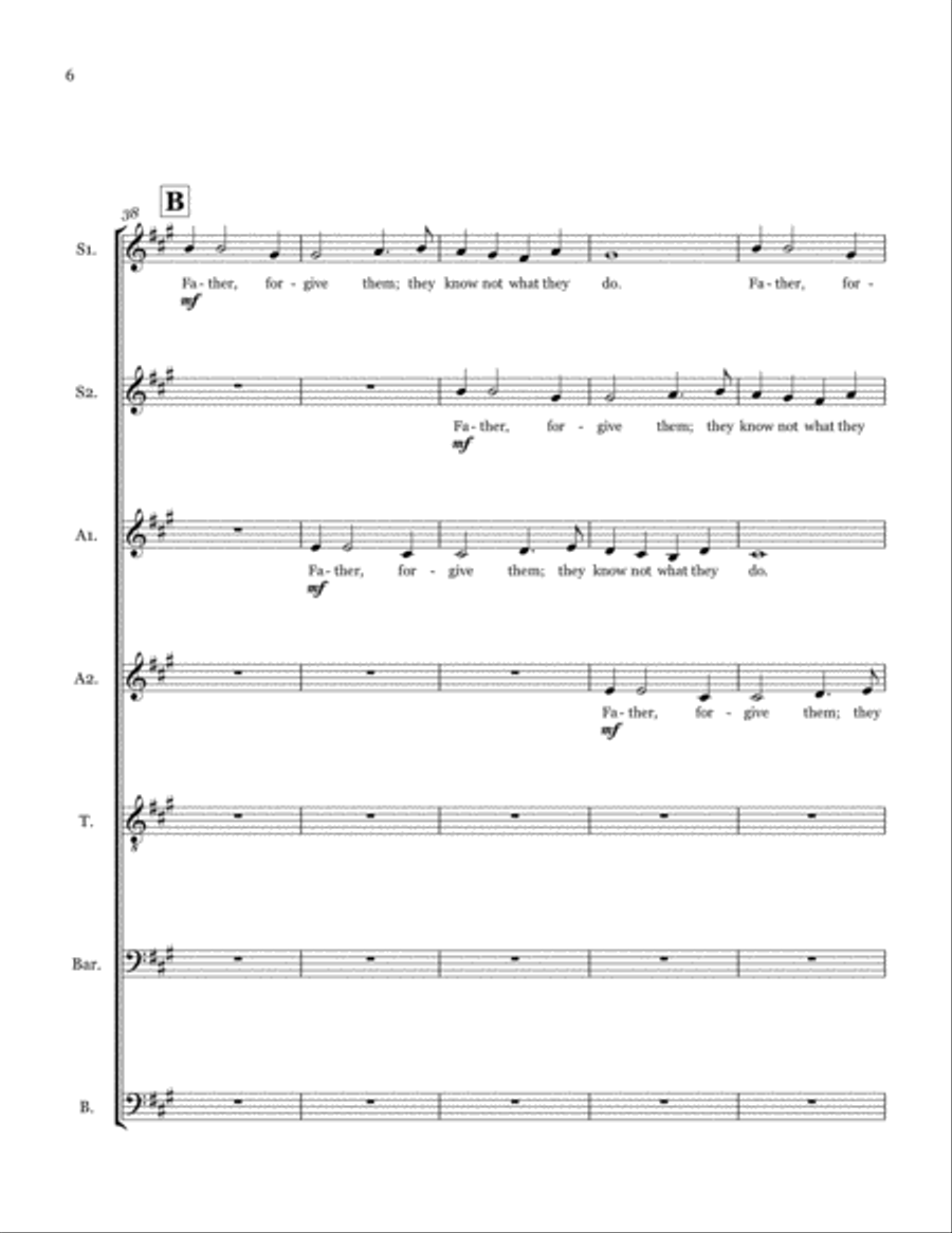 The Gift (A Meditation on the Seven Last Words) Divisi scores gallery preview page 6